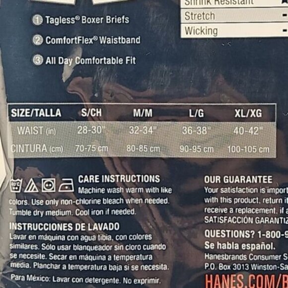 HANES Boxer Briefs Men's M 32-34 Assorted Tagless Comfort Flex 4 Pack J349B4 - Picture 12 of 15